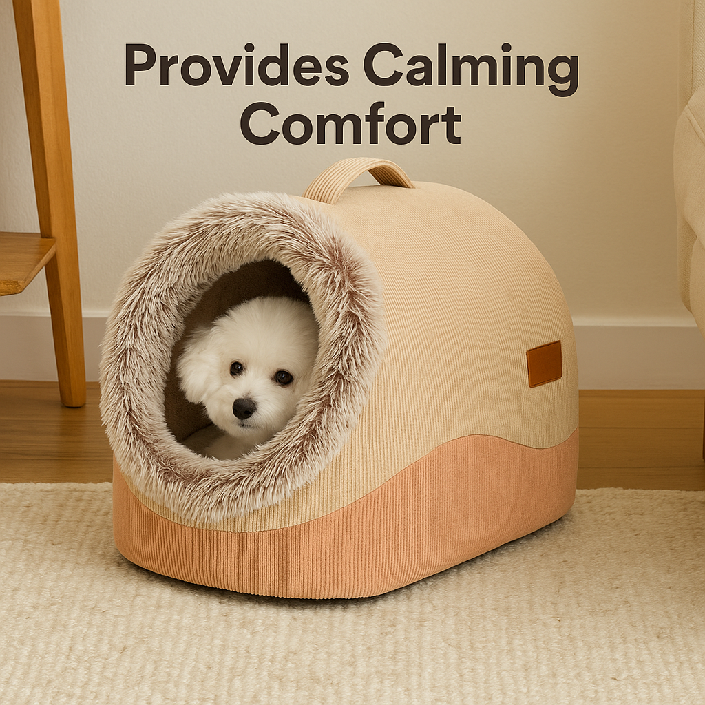 SnuggleCave™ Plush Pet House – Warm Hideaway Bed for Cats & Small Dogs