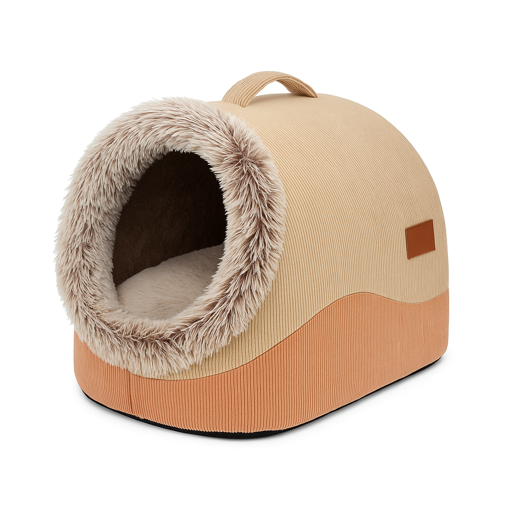 SnuggleCave™ Plush Pet House – Warm Hideaway Bed for Cats & Small Dogs