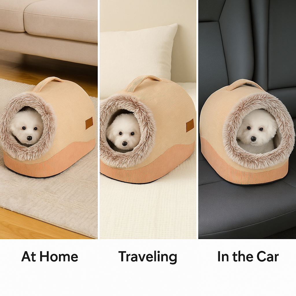 SnuggleCave™ Plush Pet House – Warm Hideaway Bed for Cats & Small Dogs
