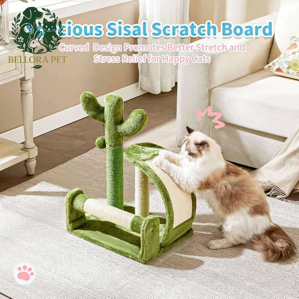 Prickly Playtime™ Cactus Scratcher – Desert-Inspired Claw & Play Post