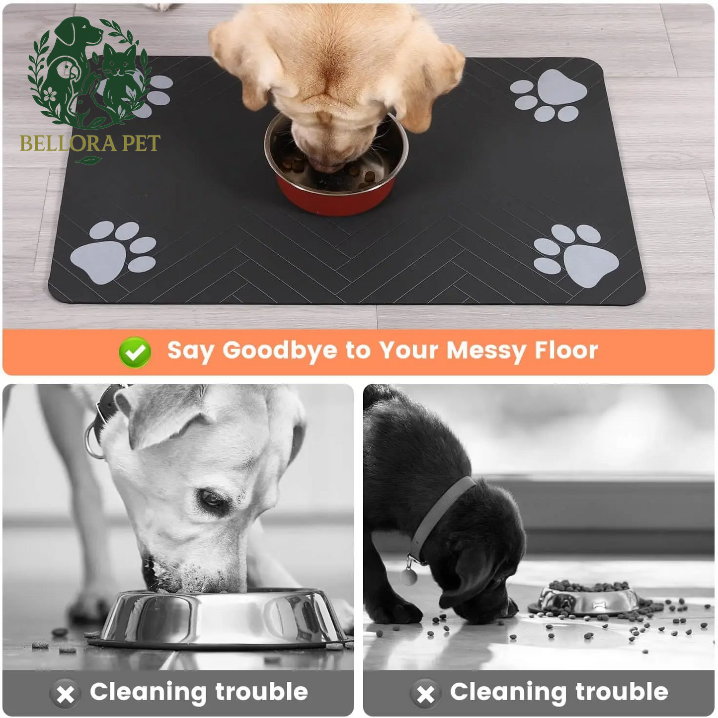 SplashSnug™ Mega Mat – The Super-Absorbent, Totally Tidy Pet Placemat
