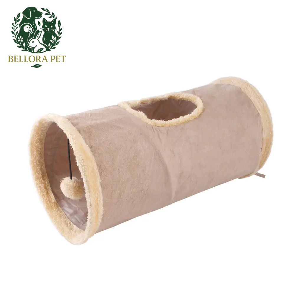 WhiskerWay™ Plush Cat Tunnel – Zoom, Hide & Snooze in Style