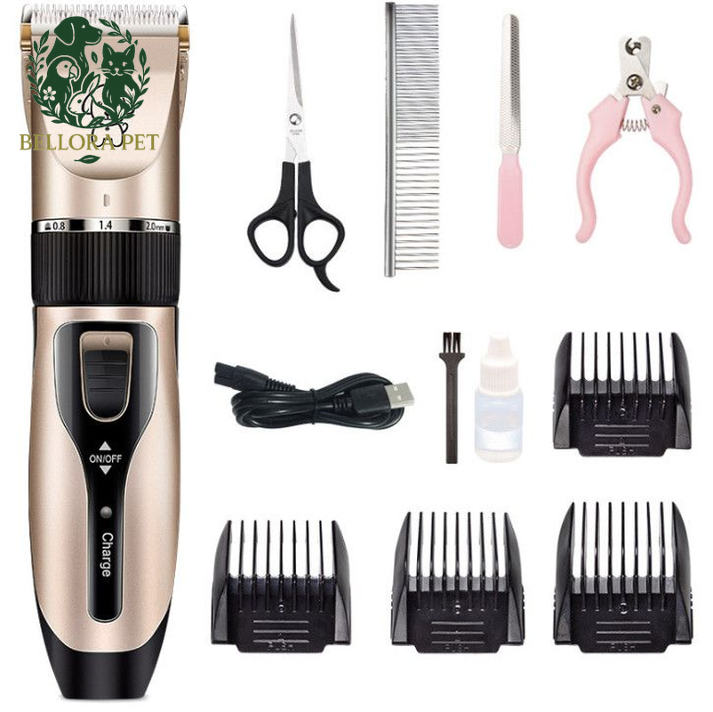 Pawfect Trim™ 4-in-1 Pro Pet Shaver Set – Quiet Clippers for Dogs & Cats