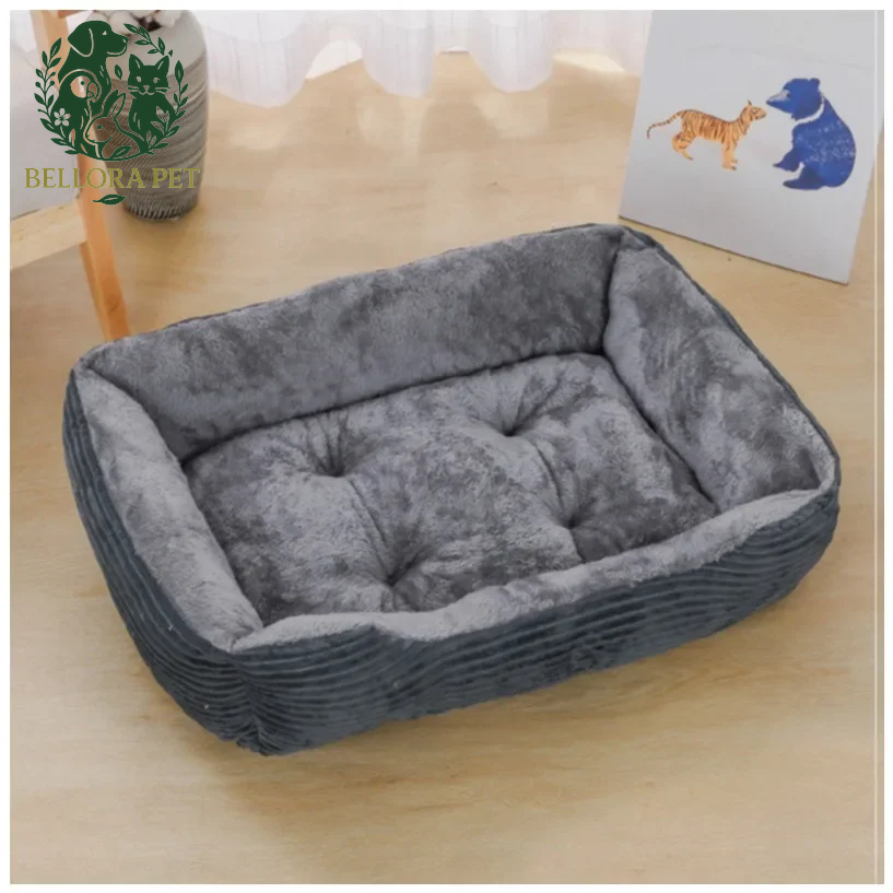 Pawfect Plaza™ – Plush Square Sofa Bed for Cats & Small Dogs