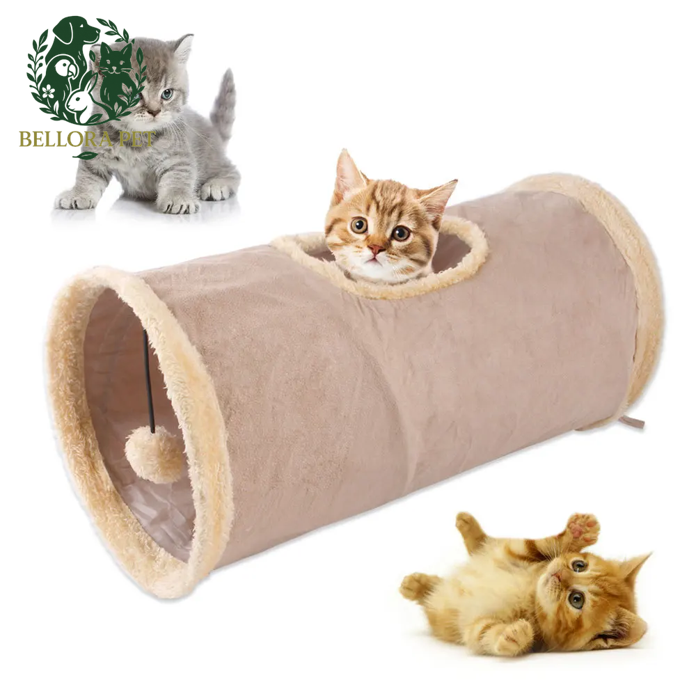 WhiskerWay™ Plush Cat Tunnel – Zoom, Hide & Snooze in Style