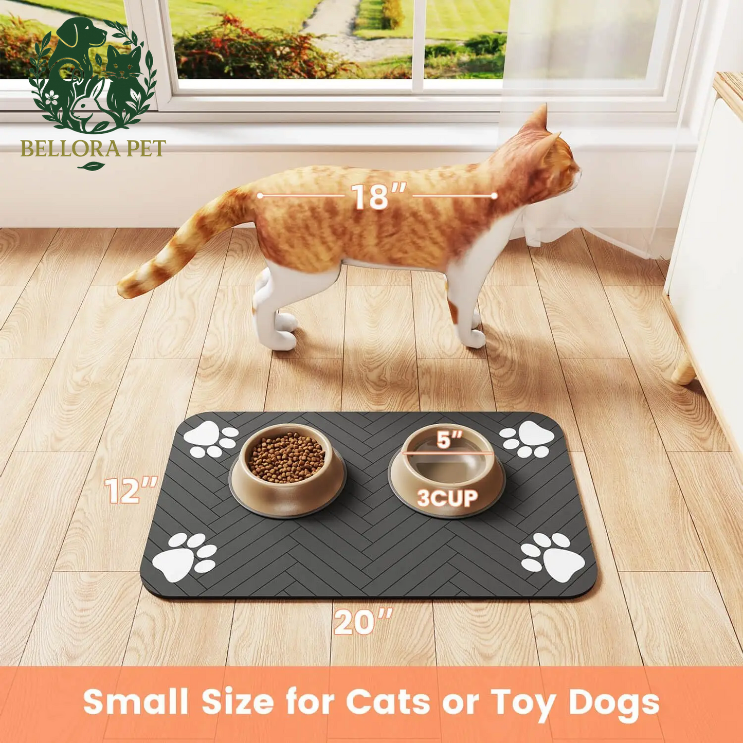 SplashSnug™ Mega Mat – The Super-Absorbent, Totally Tidy Pet Placemat