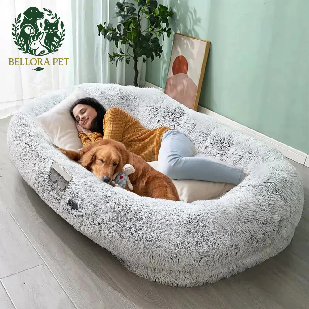 SnuggleNest™ Giant Human Dog Bed – Ultra-Plush Retreat for You & Your Pet