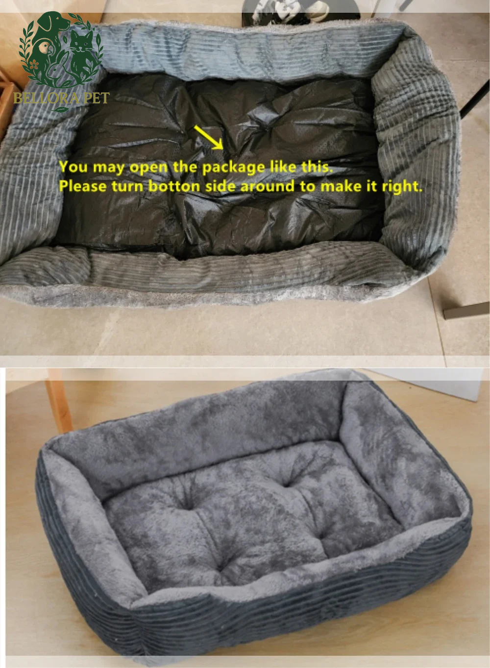 Pawfect Plaza™ – Plush Square Sofa Bed for Cats & Small Dogs