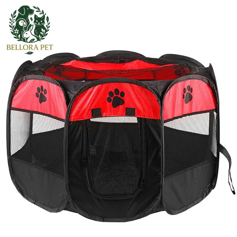 PawPal™ OctaPlay Tent – Foldable Pet Kennel & Travel Playpen for Cats & Dogs