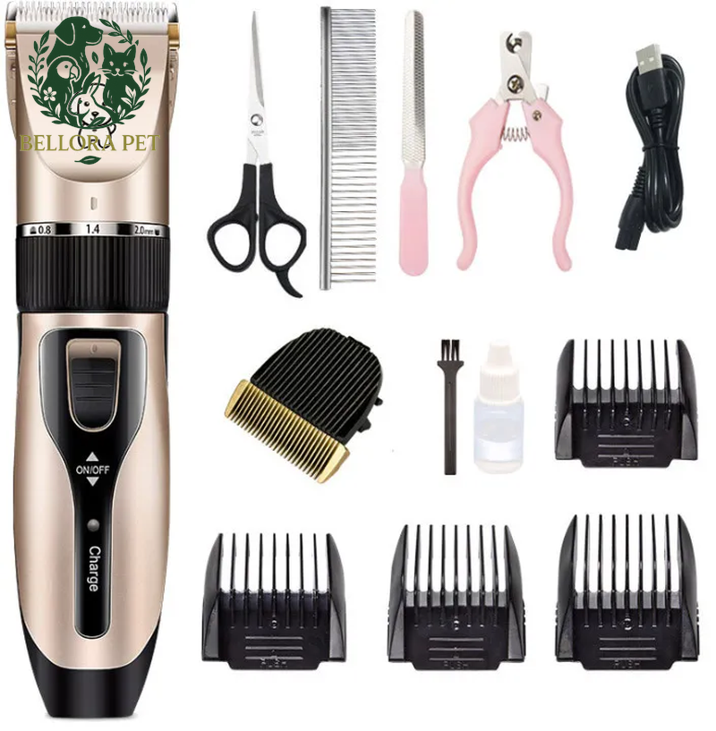 Pawfect Trim™ 4-in-1 Pro Pet Shaver Set – Quiet Clippers for Dogs & Cats