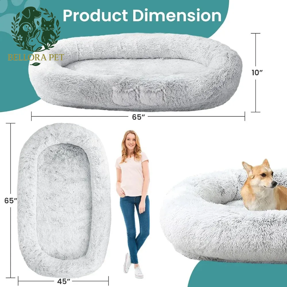 SnuggleNest™ Giant Human Dog Bed – Ultra-Plush Retreat for You & Your Pet