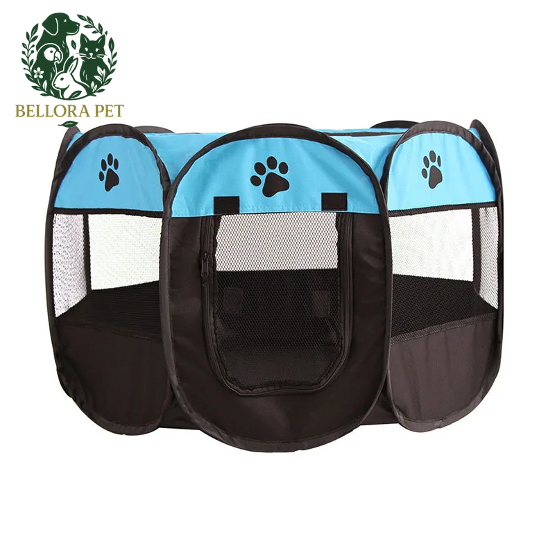 PawPal™ OctaPlay Tent – Foldable Pet Kennel & Travel Playpen for Cats & Dogs