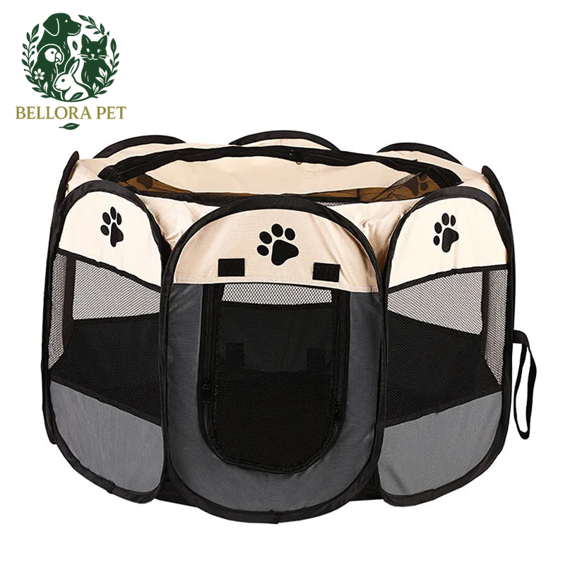 PawPal™ OctaPlay Tent – Foldable Pet Kennel & Travel Playpen for Cats & Dogs