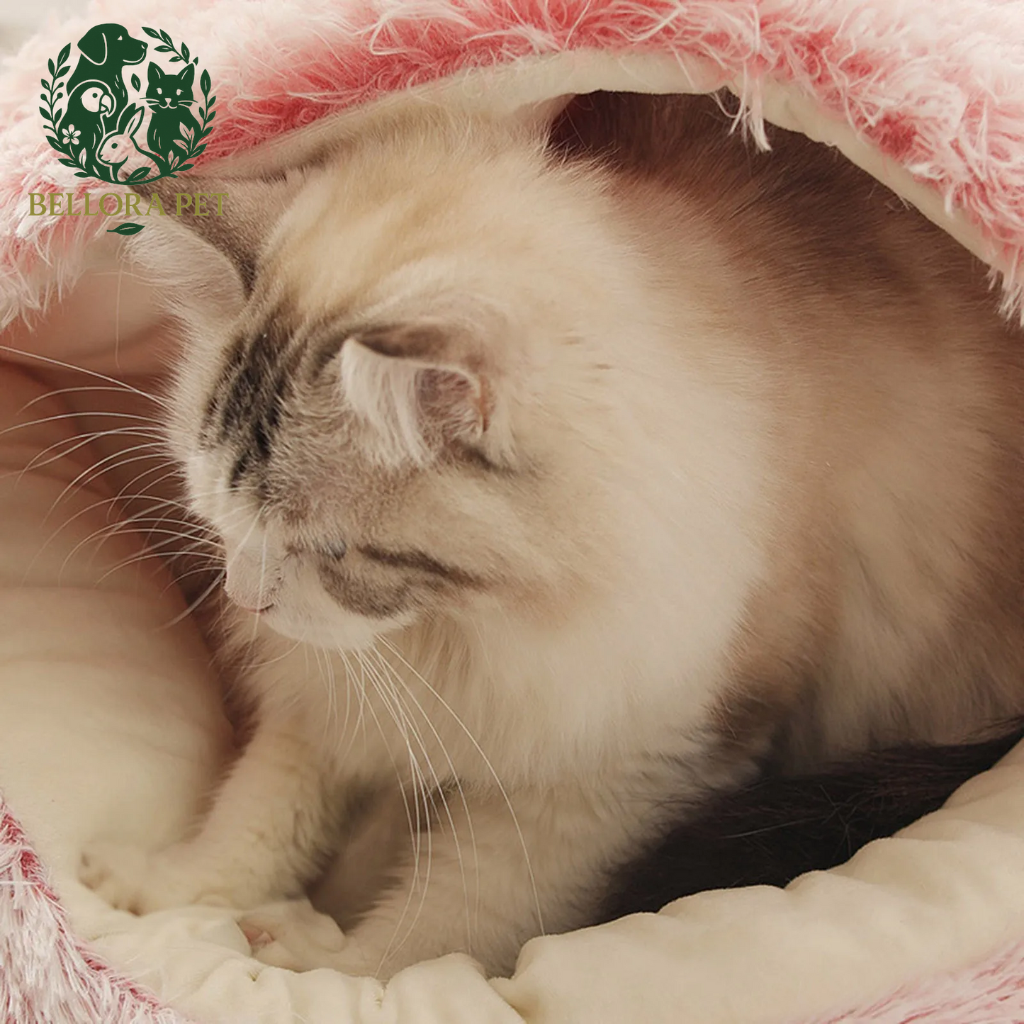 Ultra-Plush Cozy Cave Bed – Round Warm Nest for Cats & Small Dogs