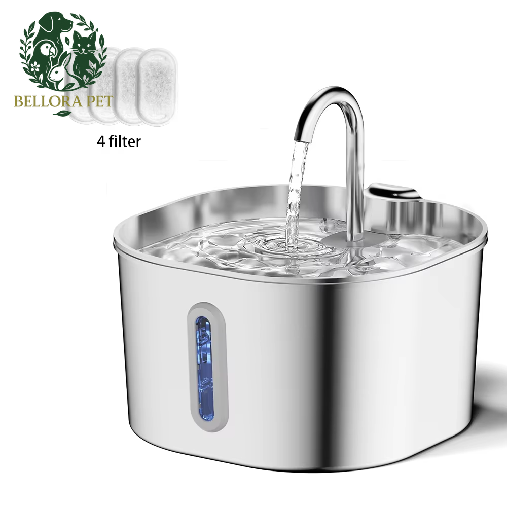 AquaPaws™ Stainless Steel Pet Fountain – Fresh-Flow Waterfall for Cats & Dogs