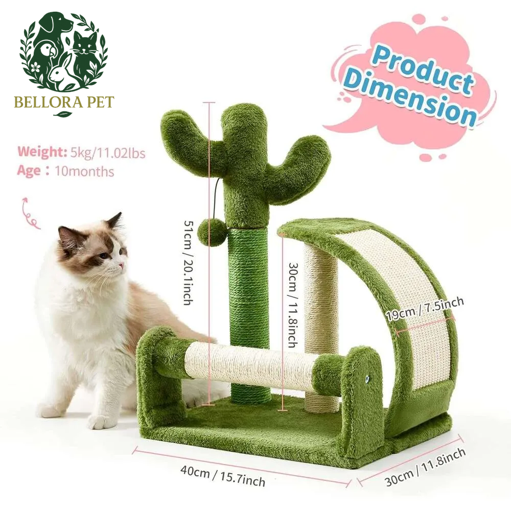 Prickly Playtime™ Cactus Scratcher – Desert-Inspired Claw & Play Post