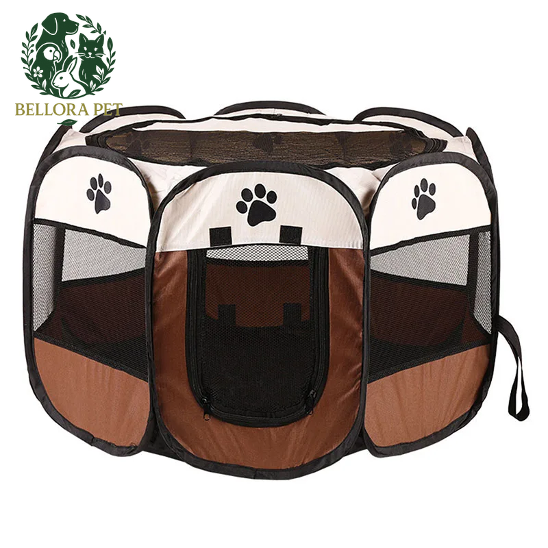PawPal™ OctaPlay Tent – Foldable Pet Kennel & Travel Playpen for Cats & Dogs