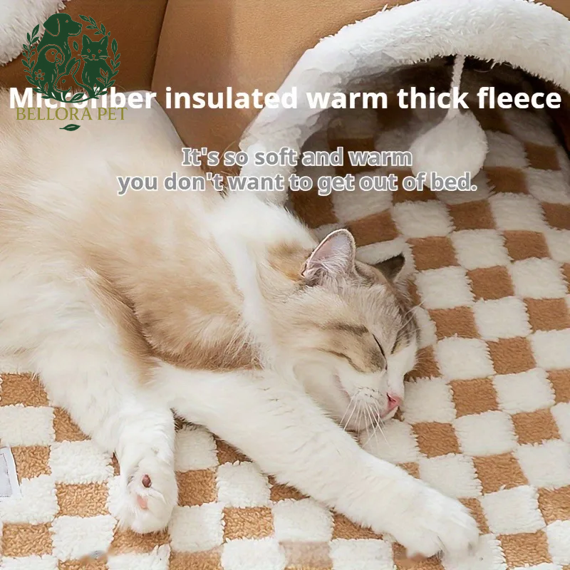Reindeer Cozy Tunnel Cat Bed – Plush Winter Hideaway & Playhouse