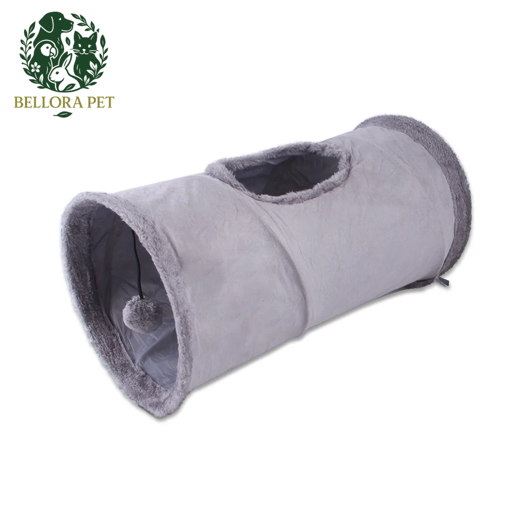 WhiskerWay™ Plush Cat Tunnel – Zoom, Hide & Snooze in Style