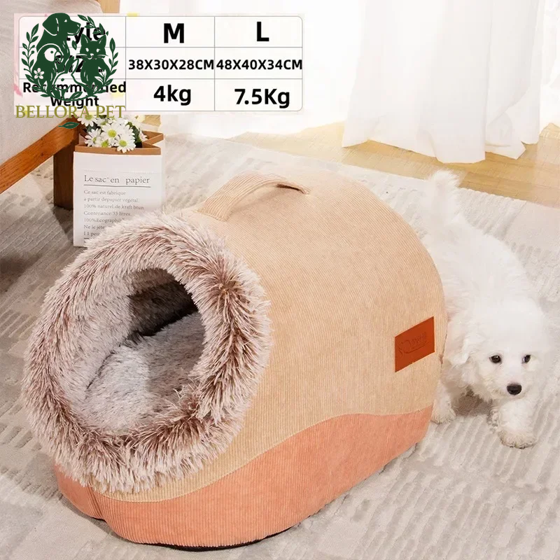 SnuggleCave™ Plush Pet House – Warm Hideaway Bed for Cats & Small Dogs