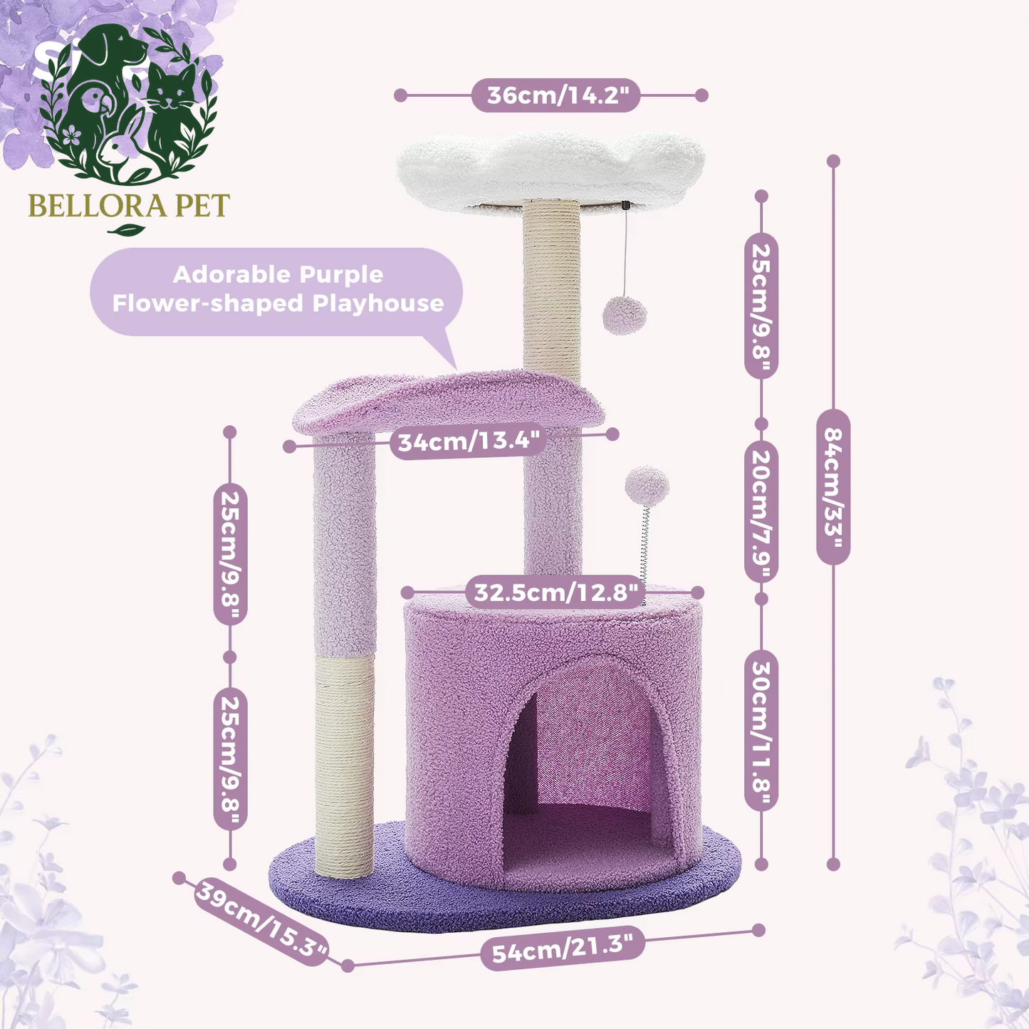 Cactus Oasis™ Cat Tree – Cozy Condo, Curved Perch & Scratch Post Playground