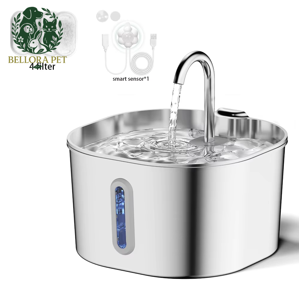 AquaPaws™ Stainless Steel Pet Fountain – Fresh-Flow Waterfall for Cats & Dogs
