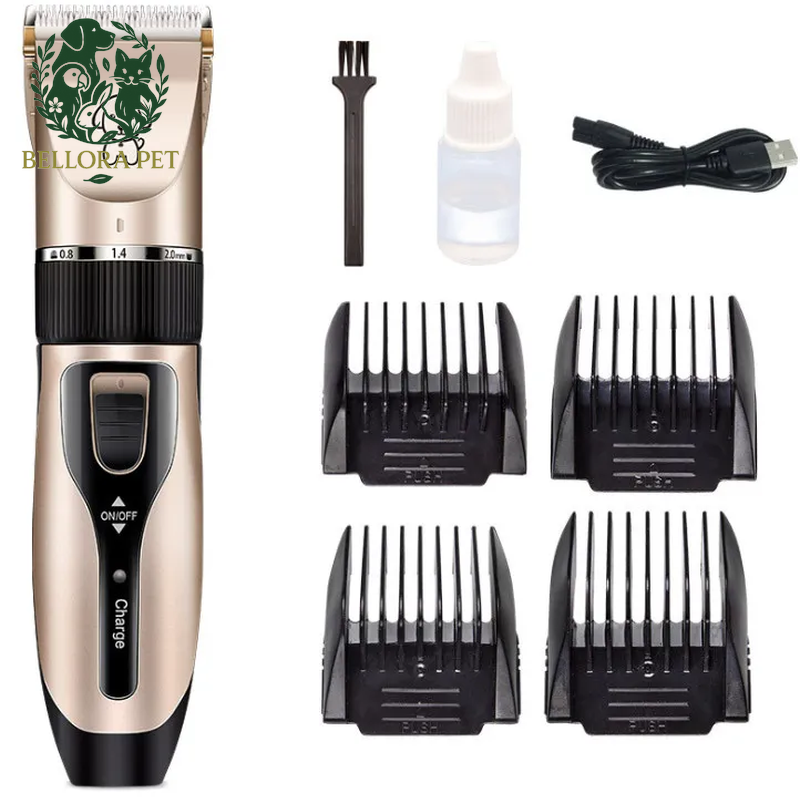 Pawfect Trim™ 4-in-1 Pro Pet Shaver Set – Quiet Clippers for Dogs & Cats