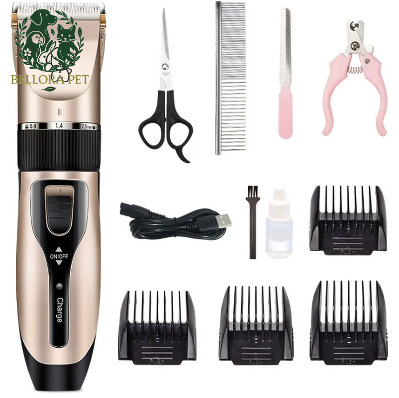 Pawfect Trim™ 4-in-1 Pro Pet Shaver Set – Quiet Clippers for Dogs & Cats
