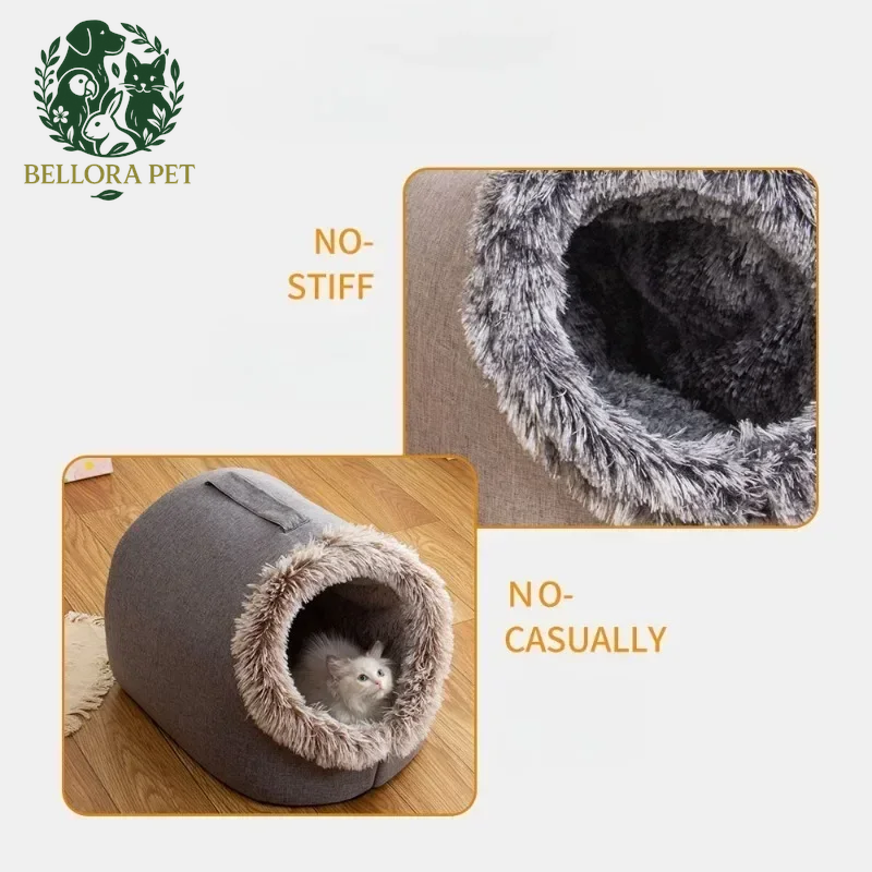 SnuggleCave™ Plush Pet House – Warm Hideaway Bed for Cats & Small Dogs