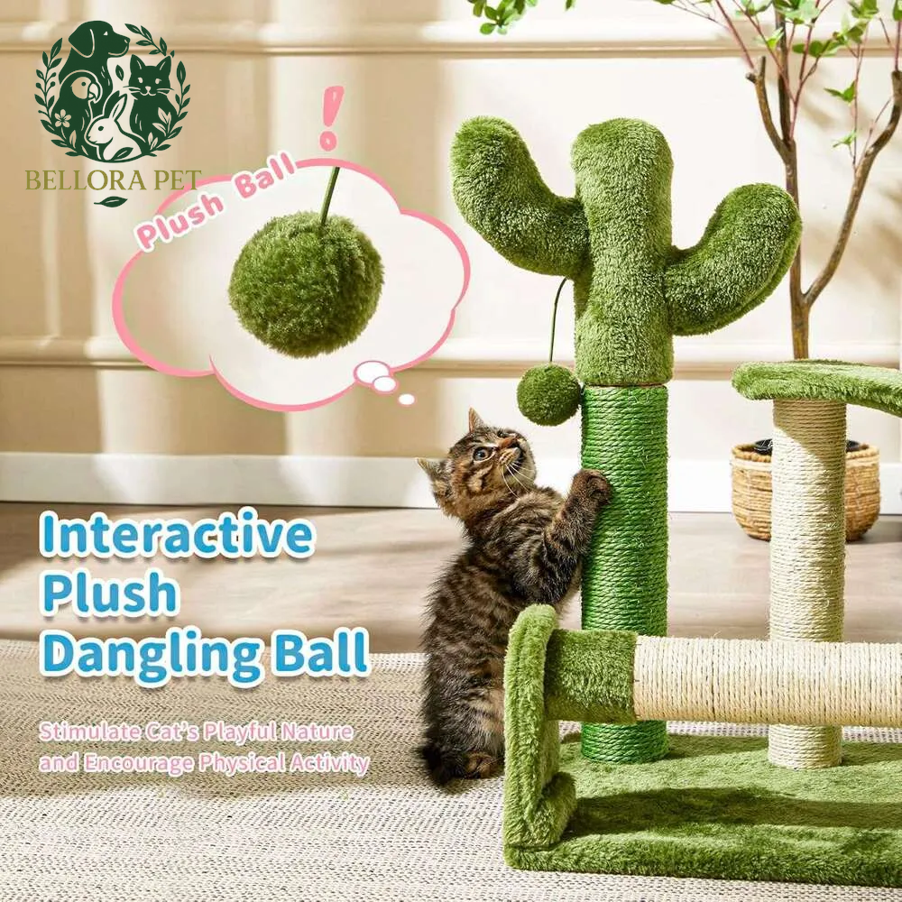Prickly Playtime™ Cactus Scratcher – Desert-Inspired Claw & Play Post
