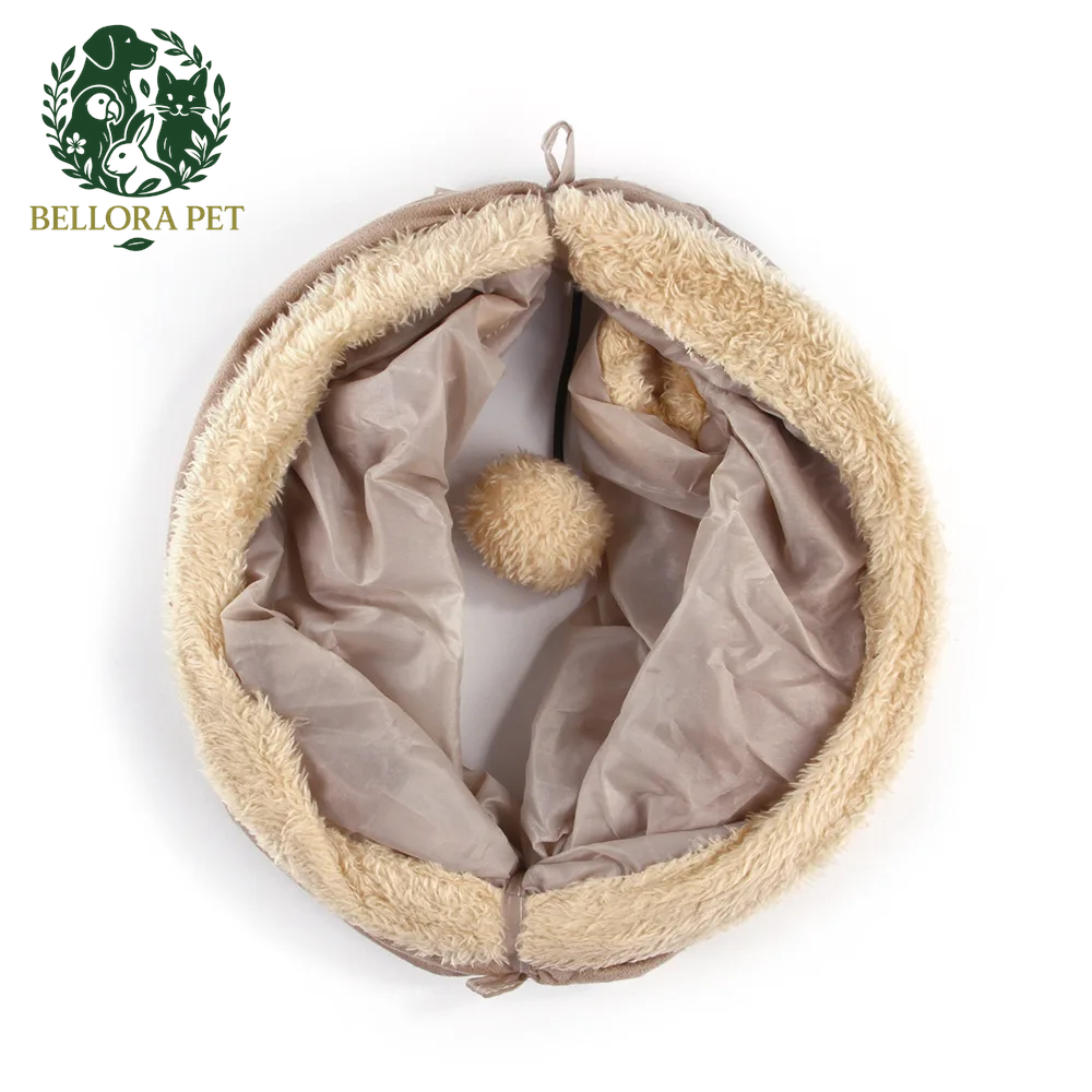 WhiskerWay™ Plush Cat Tunnel – Zoom, Hide & Snooze in Style