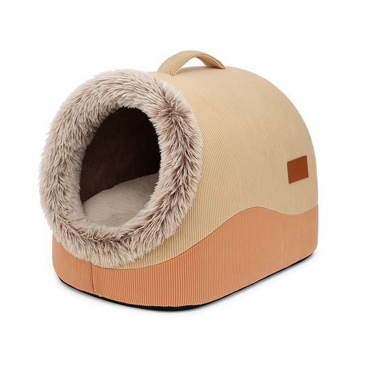 SnuggleCave™ Plush Pet House – Warm Hideaway Bed for Cats & Small Dogs
