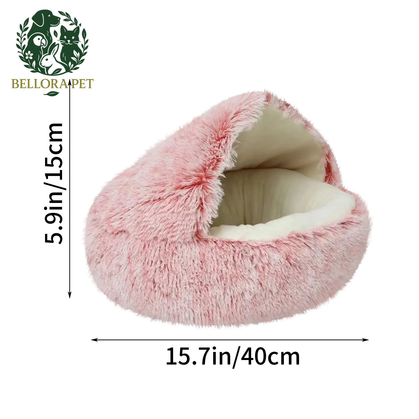 Ultra-Plush Cozy Cave Bed – Round Warm Nest for Cats & Small Dogs
