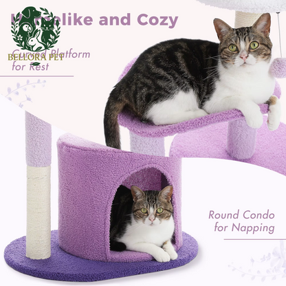 Cactus Oasis™ Cat Tree – Cozy Condo, Curved Perch & Scratch Post Playground