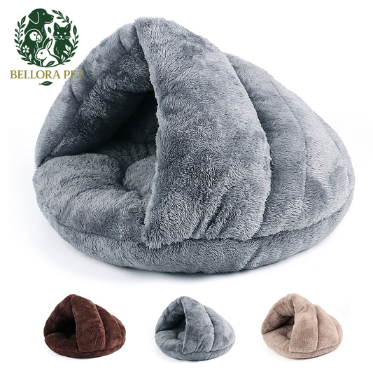 DreamCave™ Snuggle Pod – Plush Winter Hideaway for Cats & Small Dogs