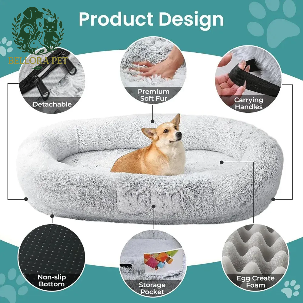 SnuggleNest™ Giant Human Dog Bed – Ultra-Plush Retreat for You & Your Pet
