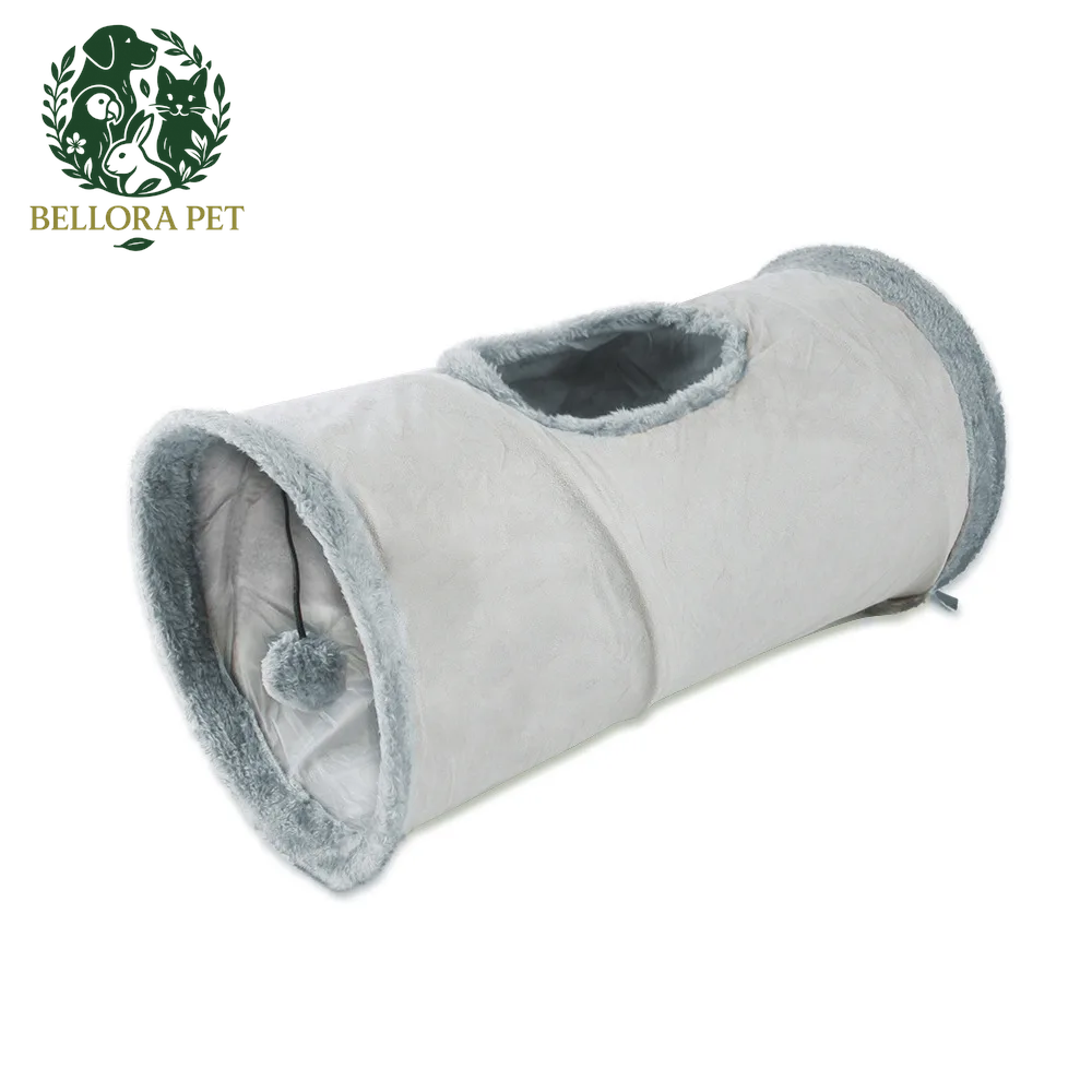 WhiskerWay™ Plush Cat Tunnel – Zoom, Hide & Snooze in Style