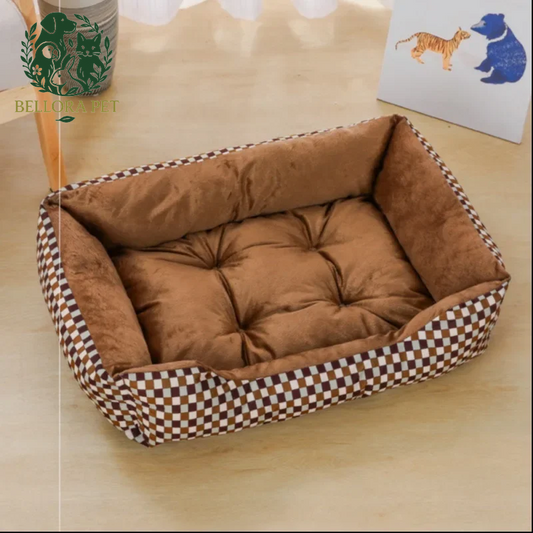 Pawfect Plaza™ – Plush Square Sofa Bed for Cats & Small Dogs