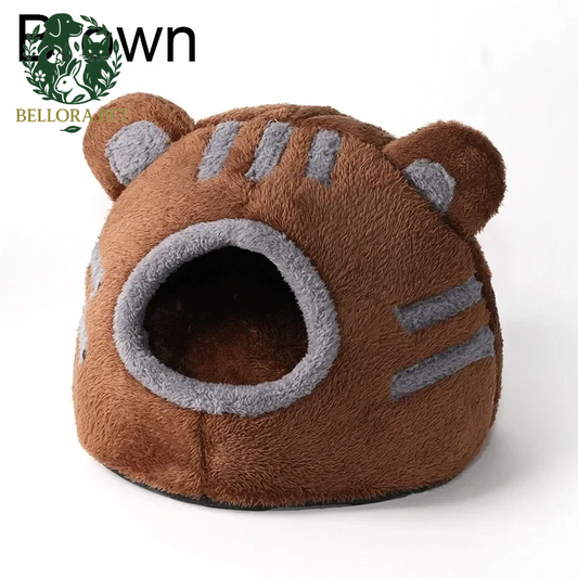 Winter Snuggle Cave – Foldable Plush Dog & Cat House with Non-Slip Base