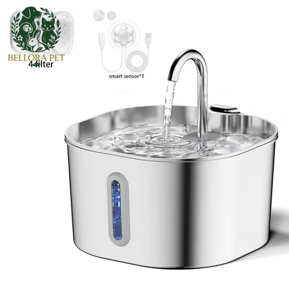 AquaPaws™ Stainless Steel Pet Fountain – Fresh-Flow Waterfall for Cats & Dogs