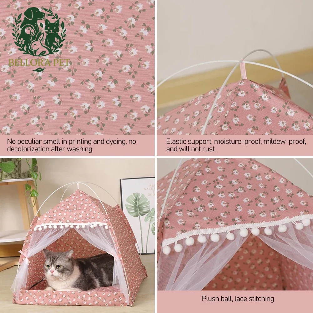SnuggleTent Adventure Bed – Foldable Plush Tent House for Cats & Small Dogs