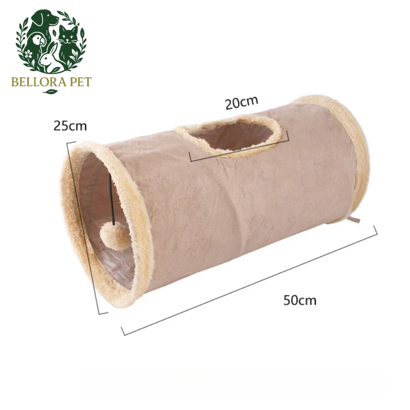 WhiskerWay™ Plush Cat Tunnel – Zoom, Hide & Snooze in Style