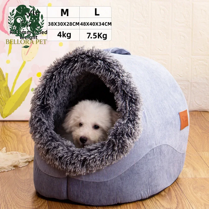 SnuggleCave™ Plush Pet House – Warm Hideaway Bed for Cats & Small Dogs