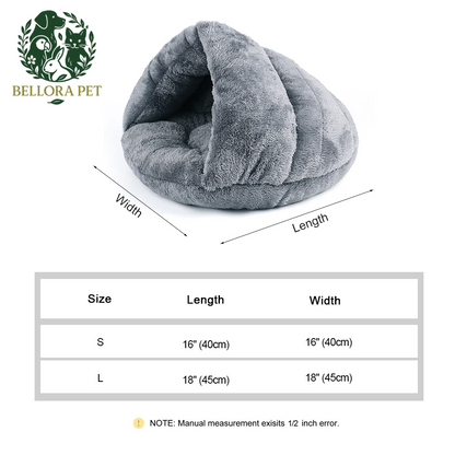 DreamCave™ Snuggle Pod – Plush Winter Hideaway for Cats & Small Dogs